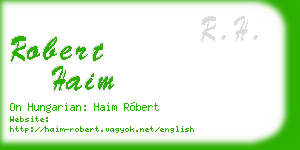 robert haim business card